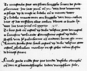 Brussels - KB - 837-45, fol. 134r: The ending of Text 69. The last two lines stand a little apart (by courtesy of the KBR Brussels)