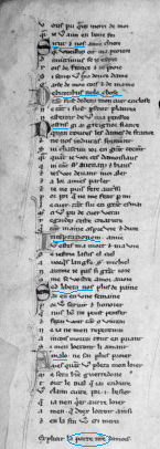 Edited paternoster BnF, fonds francais 837, f. 247v (detail). Taken from gallica by kind permission of the Bibliotheque Nationale www.gallica.bnf.fr